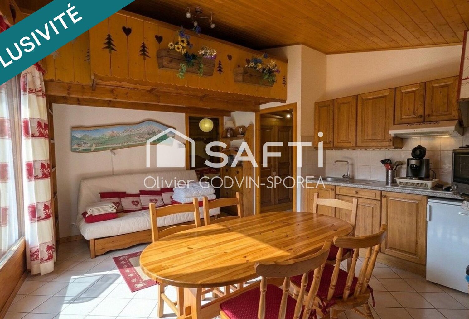 Deux pièces chaleureux avec mezzanines et parking couvert au pied du téléphérique de Nyon à Morzine — photo 1