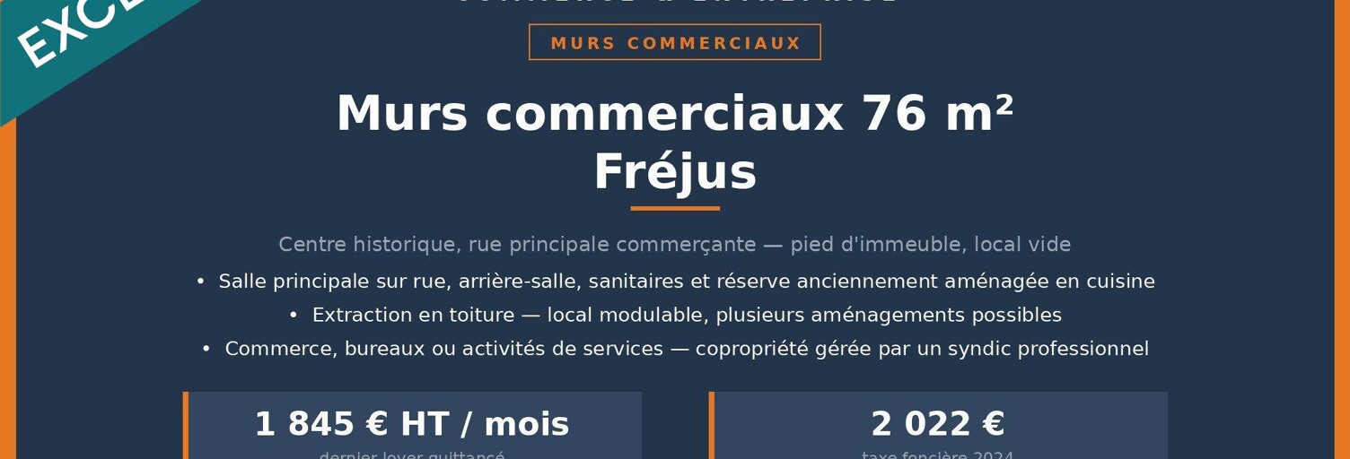 Commerce 3 Pièces 76 m² à vendre à Fréjus (83600)