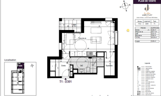 Appartement 1 Pièce 40 m² à louer à Bordeaux (33100)