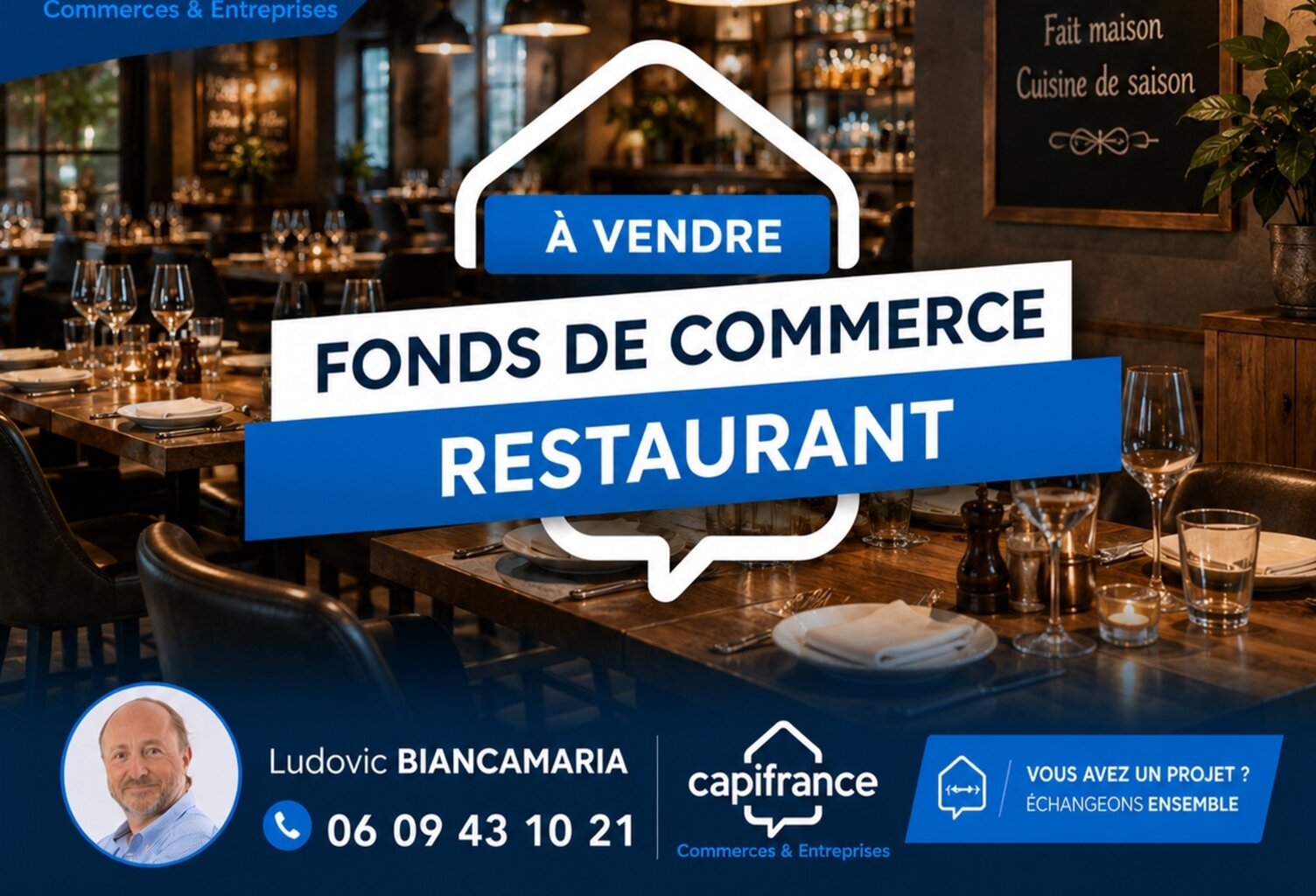restaurant à vendre GIVORS (69) très beau restaurant du midi, cuisine traditionnelle, 150m2 environ, 2 terrasses annuelles, emplacement N°1 — photo 1