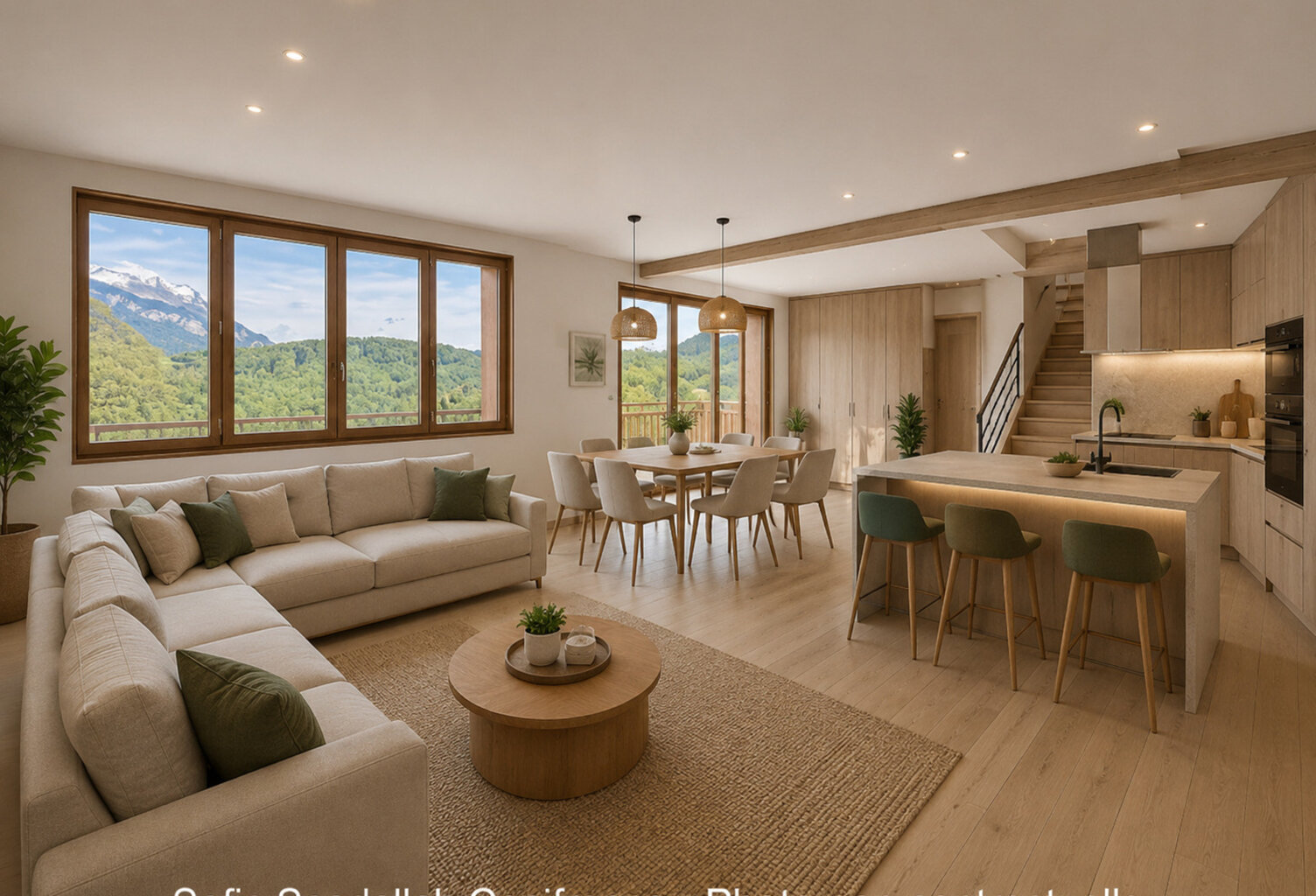 Appartement T4 duplex en plateau dans résidence entièrement rénovée – Vue Mont-Blanc – Dernier étage — photo 1