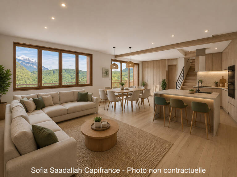 Appartement T4 duplex en plateau dans résidence entièrement rénovée – Vue Mont-Blanc – Dernier étage — photo 1