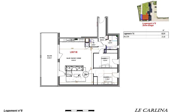 Appartement T3  2ème 82m² - MORESTEL — photo 2