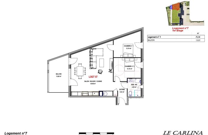 Appartement T3  1er 75m² - MORESTEL — photo 2