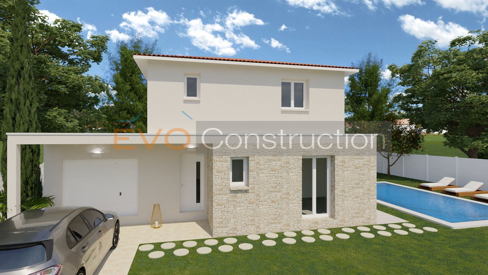 A Tresserre, Villa T4 en 3 Faces sur une parcelle de 532m²