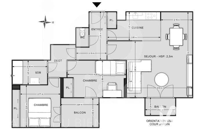 Vente Appartement 3 pièces — photo 3