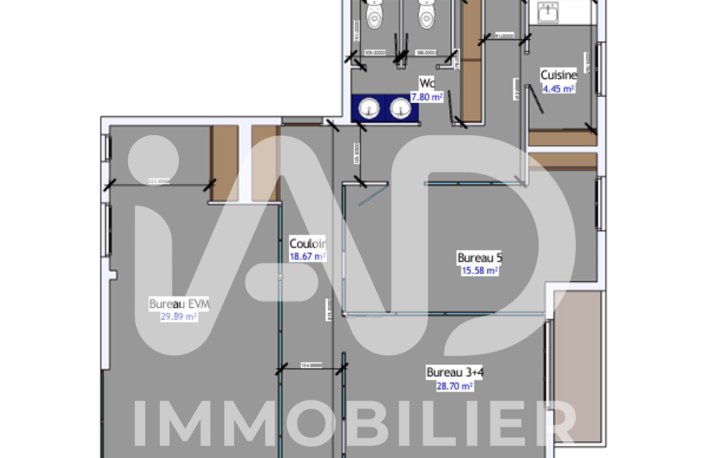 Vente Boutique/Local commercial 127 m&sup2; — photo 2