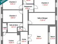 VENISSIEUX PARILLY - APPARTEMENT de 95 M2 TRAVERSANT — photo 3