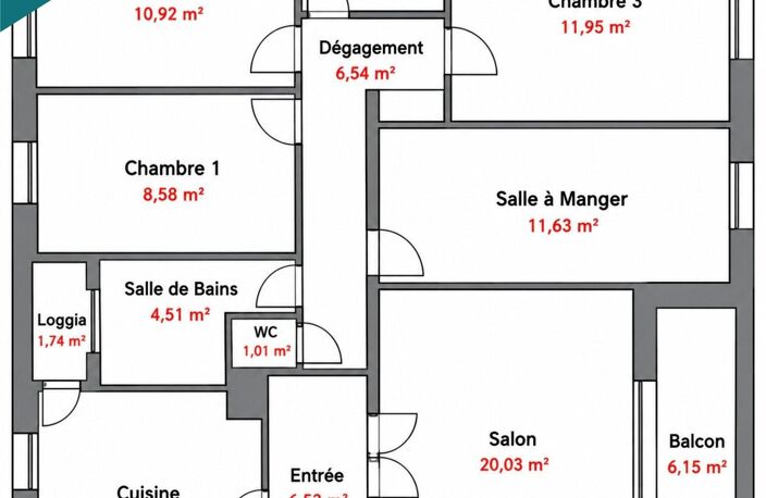VENISSIEUX PARILLY - APPARTEMENT de 95 M2 TRAVERSANT — photo 3