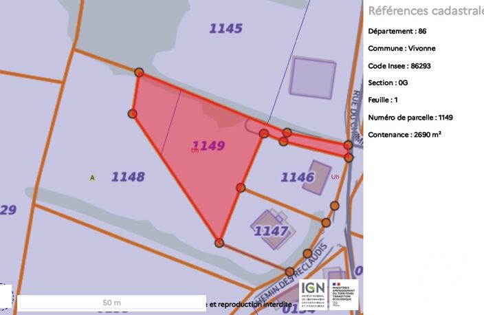 Vente Terrain à bâtir 2 690 m&sup2; — photo 4