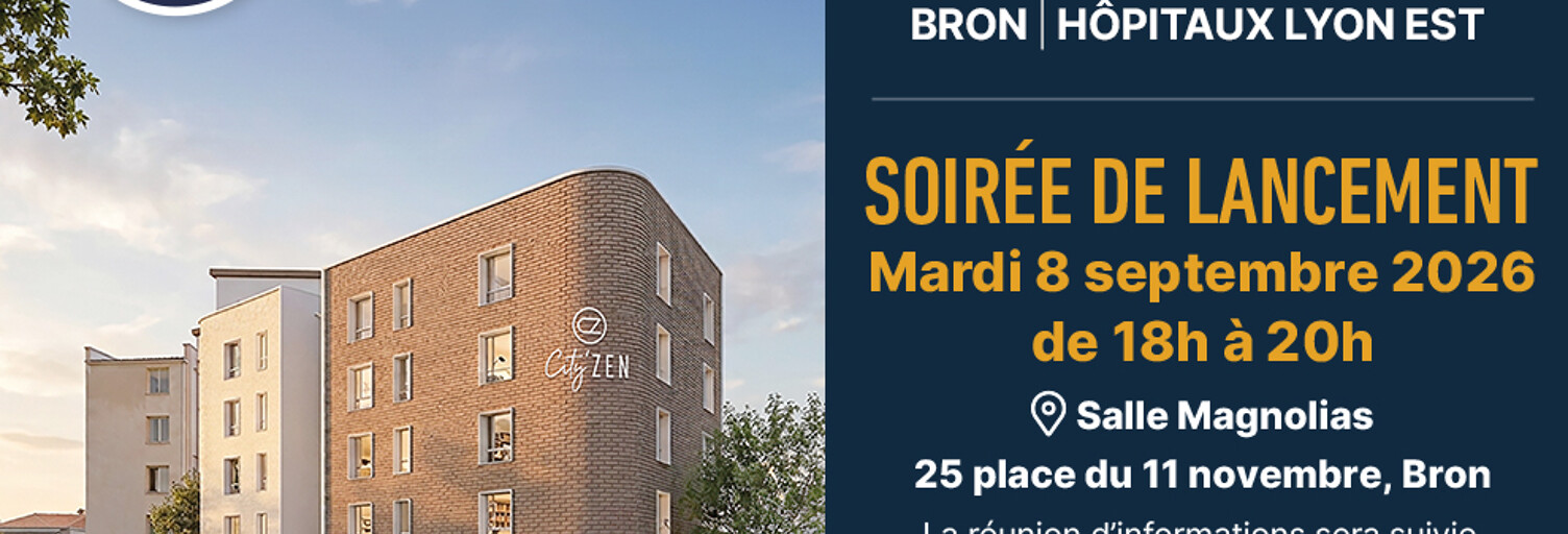 Appartement neuf T1 Pièce 18 à 20 m² à vendre à Bron (69500)