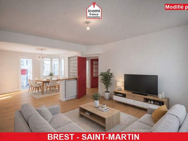 FINISTERE - Brest (29200) - A VENDRE - APPARTEMENT - 1 CHAMBRE POSSIBLE 2 - IDEALEMENT SITUE - DERNIER ETAGE- LUMINEUX — photo du bien