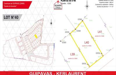 FINISTERE - Guipavas (29490) - A VENDRE - TERRAIN DE 305M² CONSTRUCTIBLE EN LOTISSEMENT - VIABILISE - LIBRE DE CONSTRUCTEUR — photo du bien