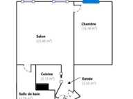 Quartier GAILLON - T2 de 50 m² au 5ème étage AVEC ascenseur + débarras sur le palier + cave au sous-sol — photo 3