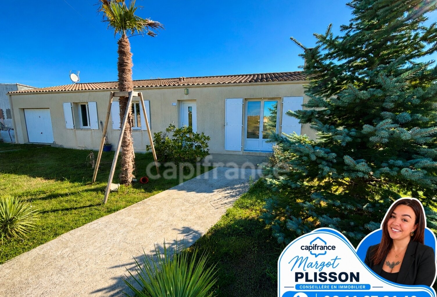 Maison de plain-pied – 94 m² – 3 chambres – Terrain 910 m² – DPE B — photo 1