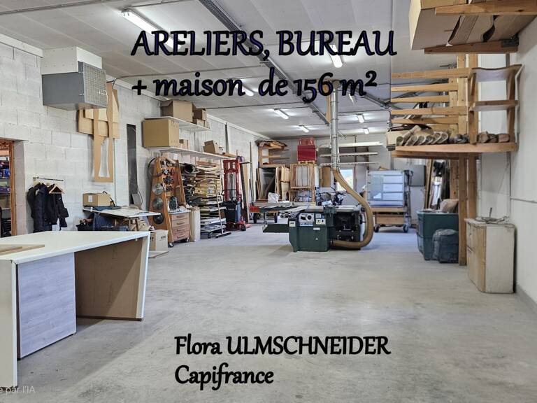 ATELIER, STOCKAGE, BUREAU à vendre MAGNIEU (01) avec logement de fonction + terrain proche de BELLEY à env. 1H30 de Lyon et de Genève — photo 1