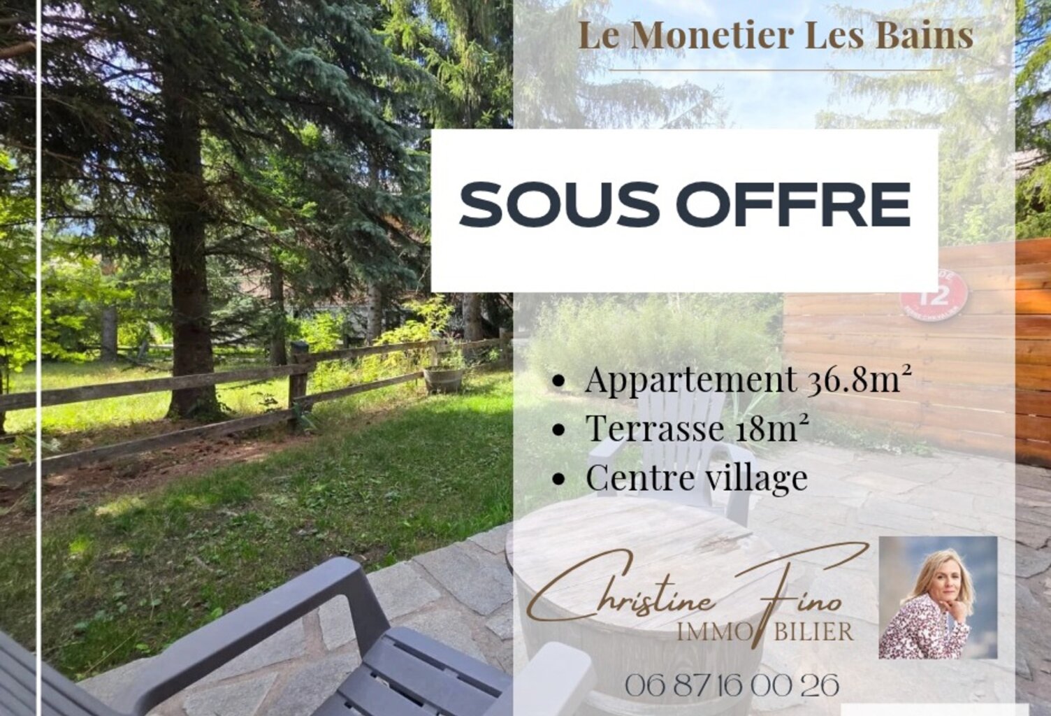 SERRE CHEVALIER LE MONETIER LES BAINS T2+CM en rez de jardin — photo 1