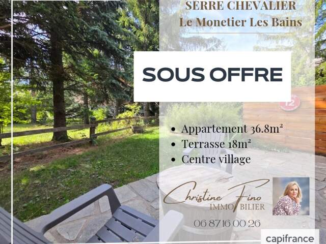 SERRE CHEVALIER LE MONETIER LES BAINS T2+CM en rez de jardin — photo du bien