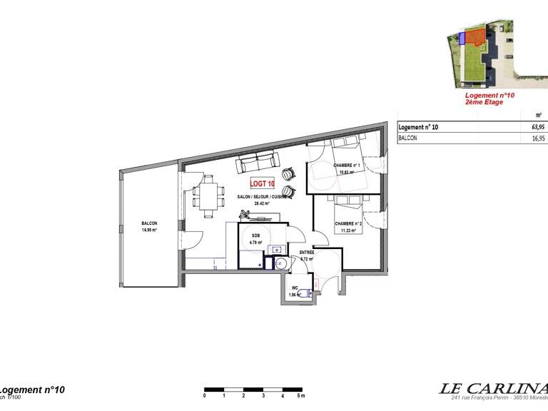 Appartement T3  2ème 63m² - MORESTEL — photo 1