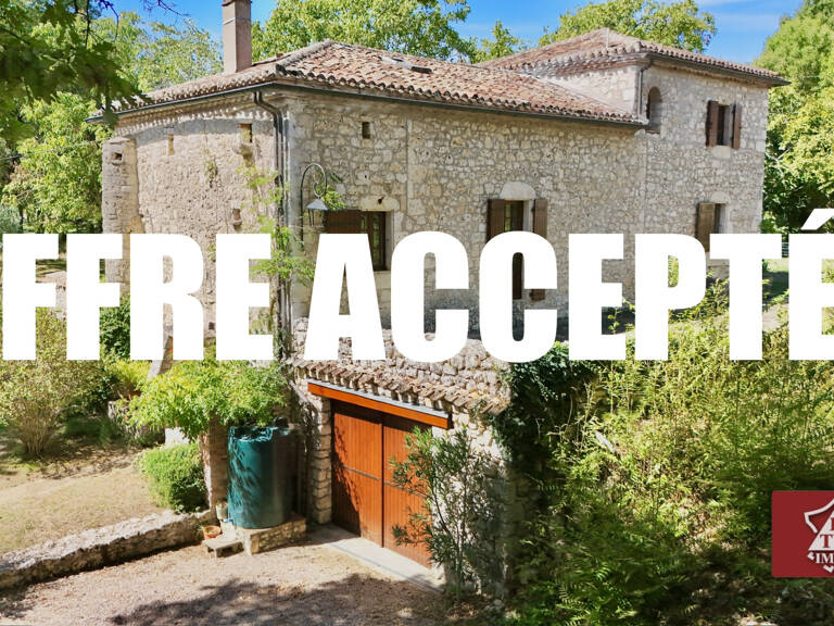 Maison en pierre avec garage, piscine et jardin. — photo 1