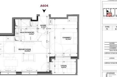 Appartement 2 pièces 328720 €
