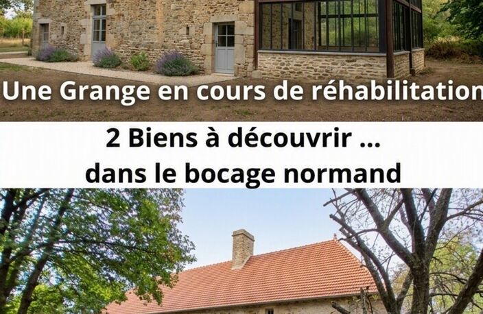 Bâtisse du XVIᵉ siècle à réhabiliter & Grange en cours de travaux – Ensemble foncier de 11 133 m² – Saint-Vigor-des-Monts (50420) — photo 2