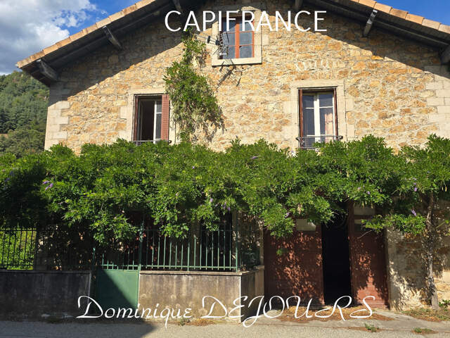 Ardèche - Vallée de l'Eyrieux - St Sauveur de Montagut - Maison en pierres de 138m² habitables - 4 chambres - Garage 54m² — photo du bien