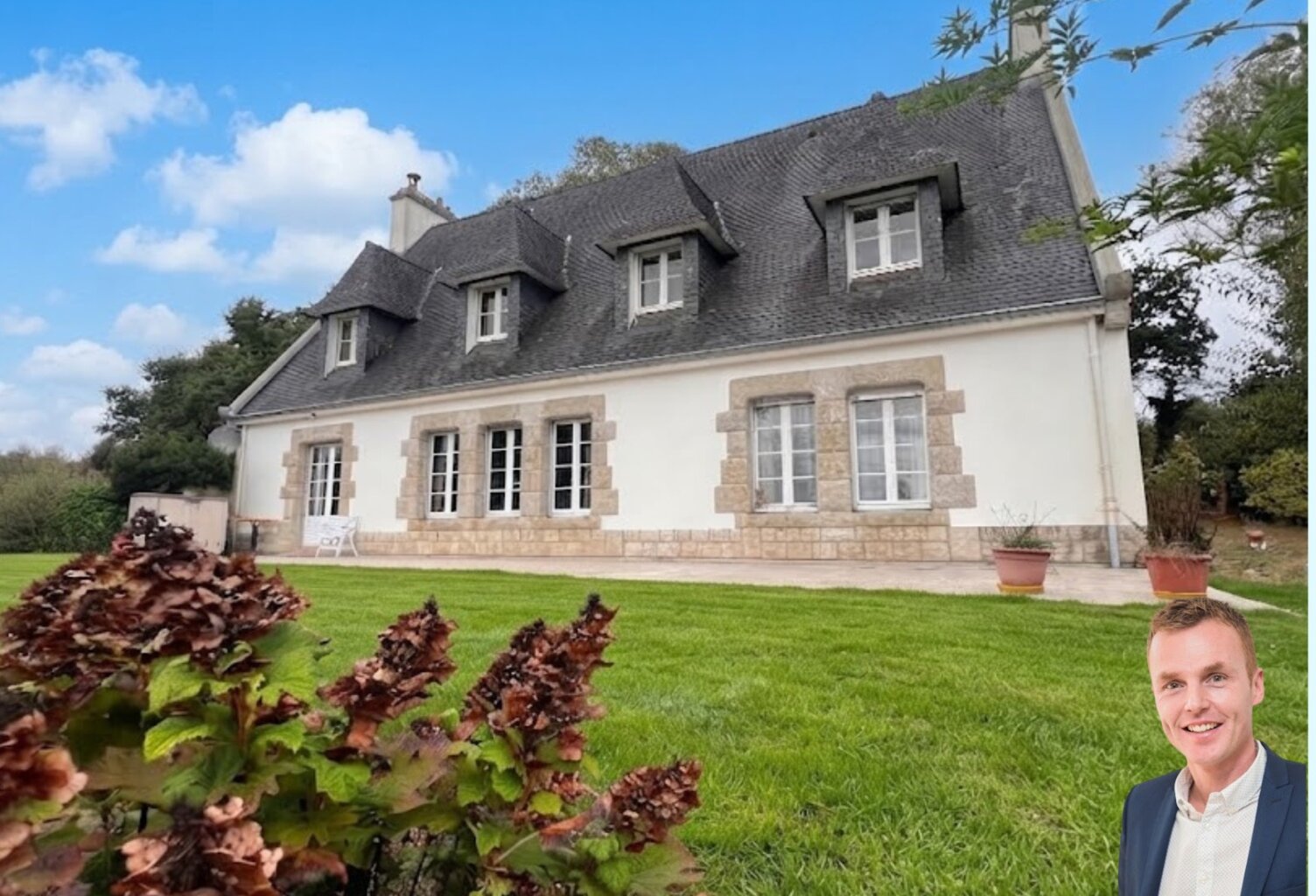 QUIMPER (29) – LE STANGALA – Maison de 210 m² habitables, édifiée sur une parcelle de 12 000 m², avec sous-sol intégral — photo 1