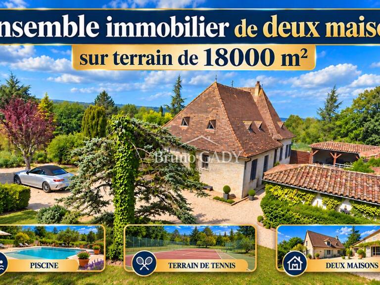 Ensemble immobilier en pierre composé de deux maisons totalisant environ 262m2. sur parcelle de 13405M2 — photo 1
