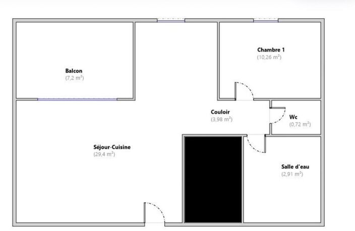 Appartement 2 pièce(s) 47 m2 avec pl de parking privée — photo 5