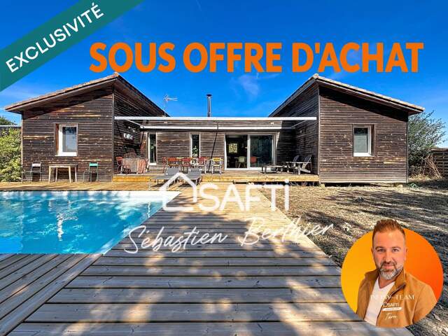 Maison bois  3 chambres + bureau  Piscine  Grand garage  Lavaur — photo du bien