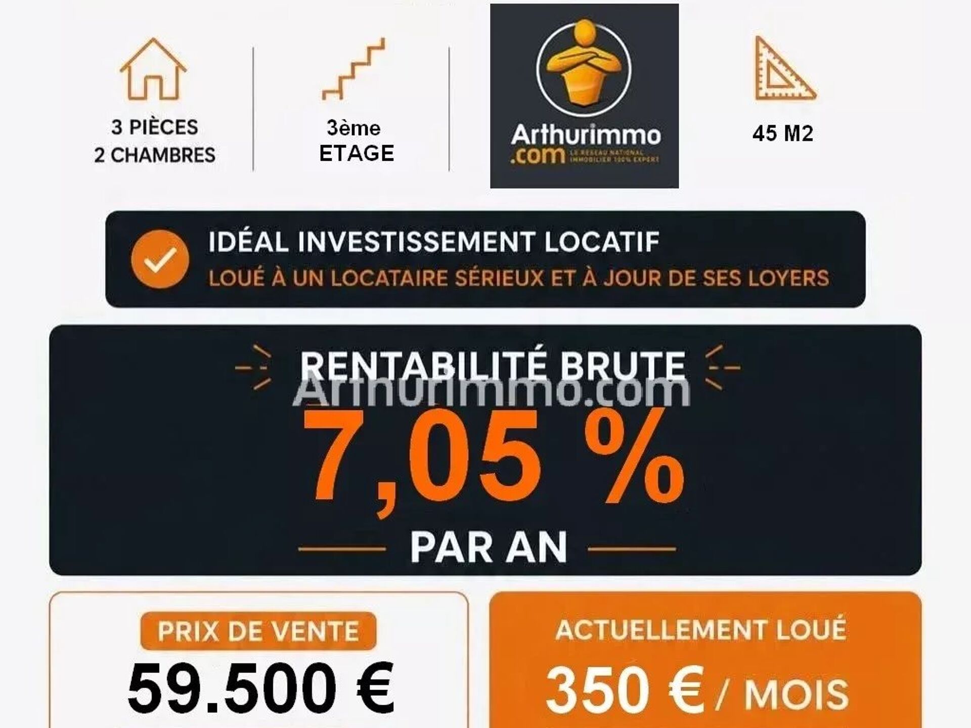 Acheter appartement de 3 pièces 45 m² 59 500 € à Le Havre (76600) : une annonce Arthurimmo.com — 5