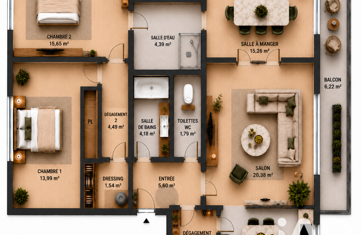 Vente Appartement 4 pièces — photo 3