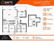 Appartement T4 traversant de 110m2 + balcon et terrasse + grand garage — photo 2