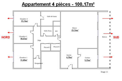 Appartement 4 pièces 289000 €
