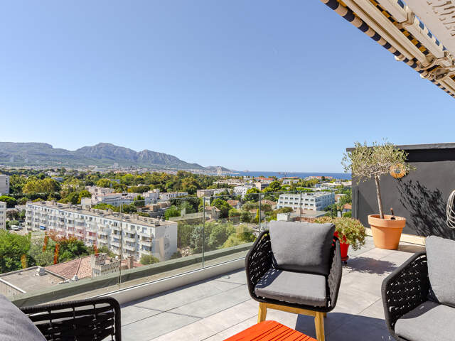 13008 Marseille -Prado- DUPLEX vue mer avec 55m2 de terrasse — photo du bien