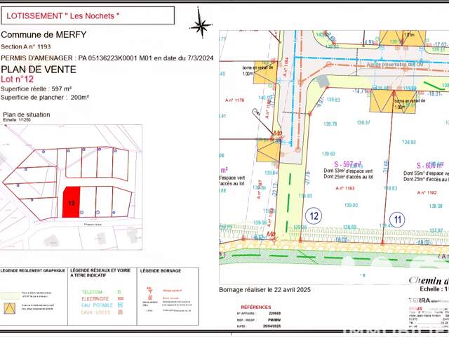Vente Terrain à bâtir 603 m&sup2; — photo du bien
