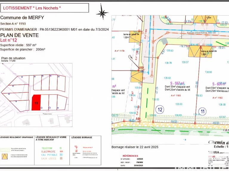 Vente Terrain à bâtir 603 m&sup2; — photo 1