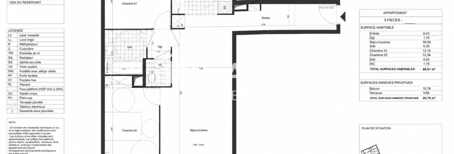Appartement 3 Pièces 67 m² à vendre à Saint-Cyr-l'École (78210)