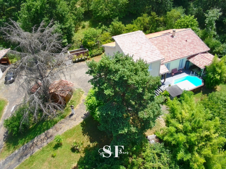 SUR LES HAUTEURS DE SAINT-CAPRAIS-DE-LERM   MAISON FAMILIALE AVEC VUE - PISCINE ET LOGEMENT INDEPENDANT — photo 1
