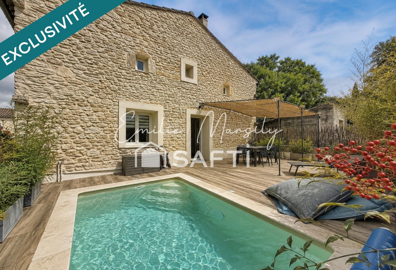 Maison de village rénovée avec piscine au cœur de Gajan — photo 1