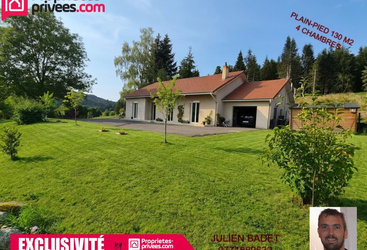 Maison Vollore Montagne 7 pièces palin-pied +/- 125 m2 avec garage et jardin — photo 1