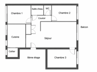 RILLIEUX VILLE NOUVELLE DERNIER ETAGE APPARTEMENT TYPE 4 70M — photo 4