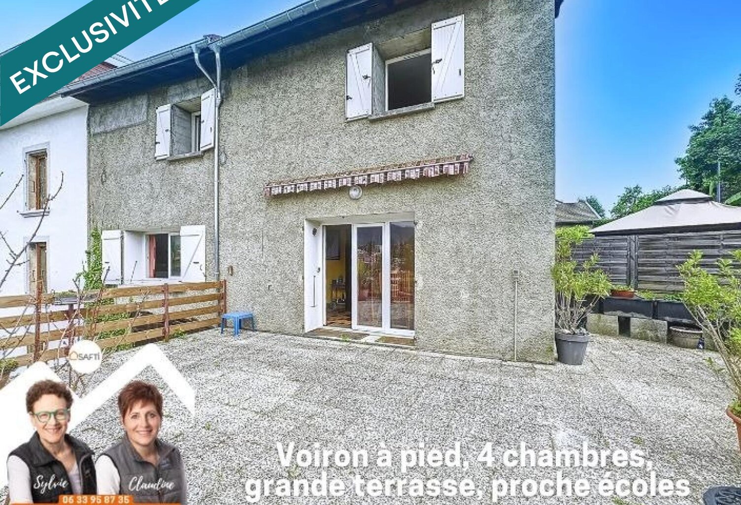 Rare, maison de ville sans vis à vis avec grande terrasse et garage, centre ville à pied — photo 1