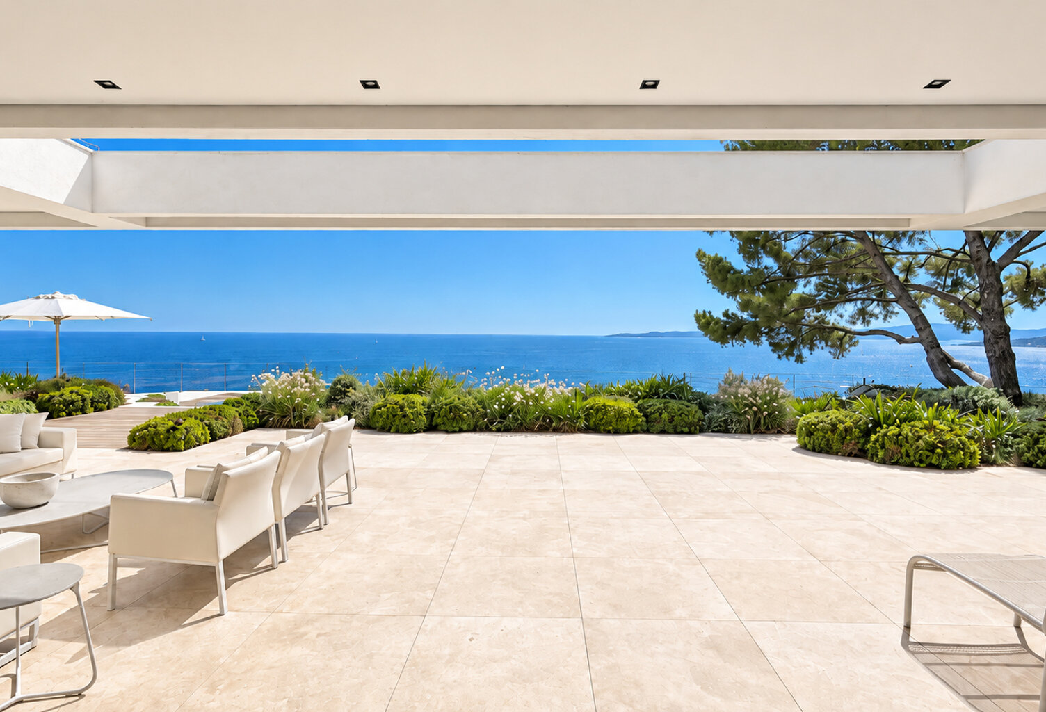 VUE MER PANORAMIQUE GOLFE DE ST TROPEZ PROPRIETE EXCEPTIONNELLE 6 CHAMBRES PISCINE TOUT A PIED — photo 1