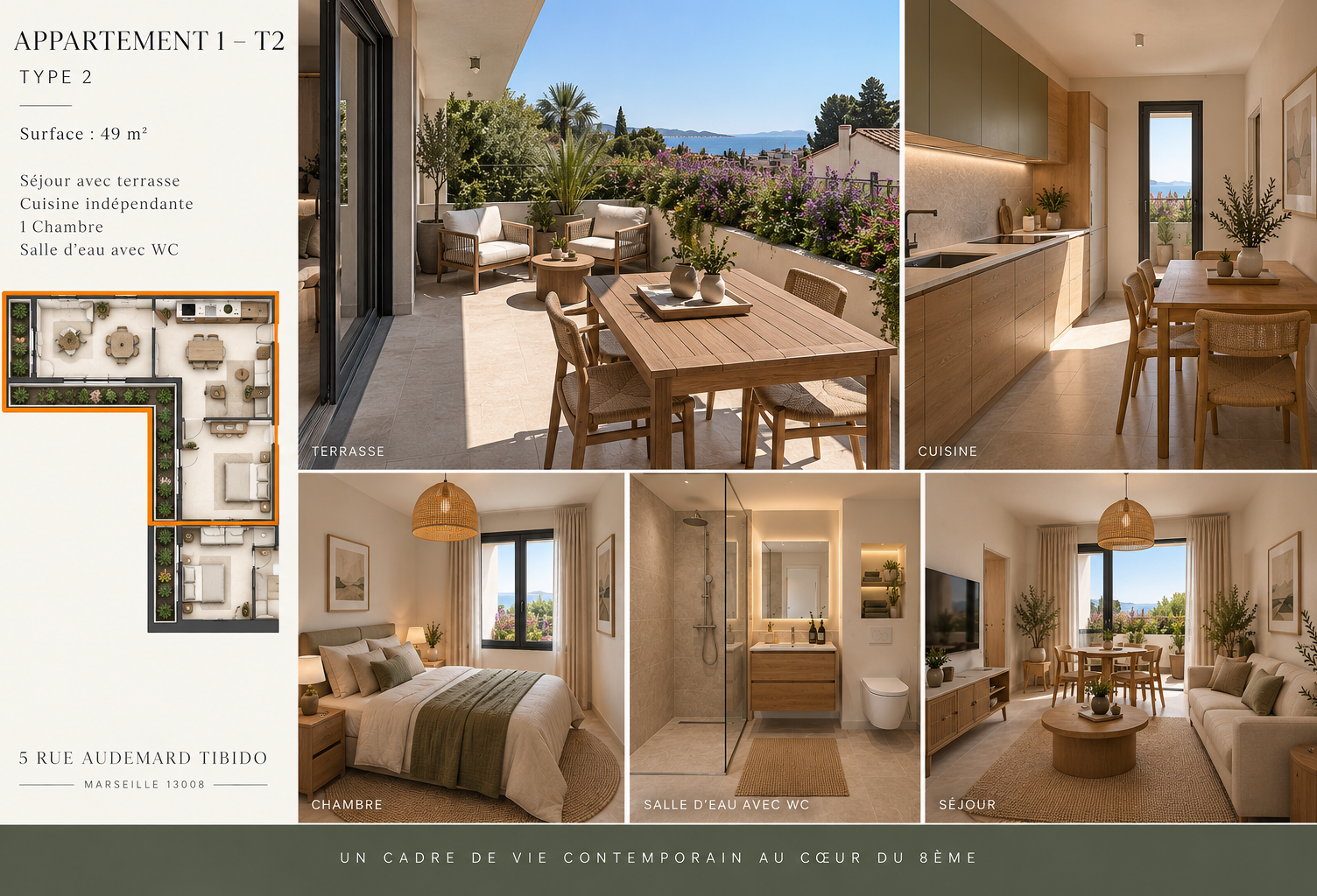 VUE MER & GRANDE TERRASSE   UN PIED-À-TERRE AUX PORTES DE LA — photo 1