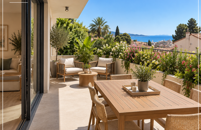 VUE MER & GRANDE TERRASSE   UN PIED-À-TERRE AUX PORTES DE LA — photo 2