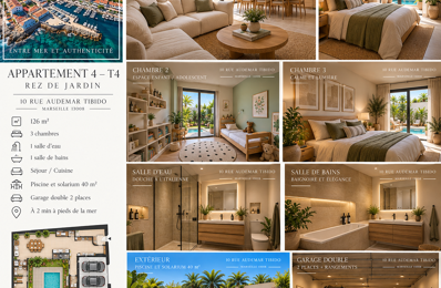 MONTREDON   T4 120 M2   PISCINE, SOLARIUM VUE MER & GRAND GA — photo du bien