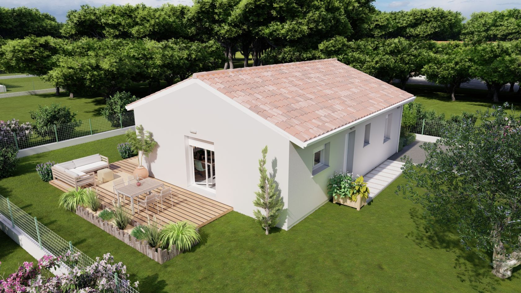 Projet de construction d'une maison 69.92 m² avec terrain à LIPOSTHEY (40)