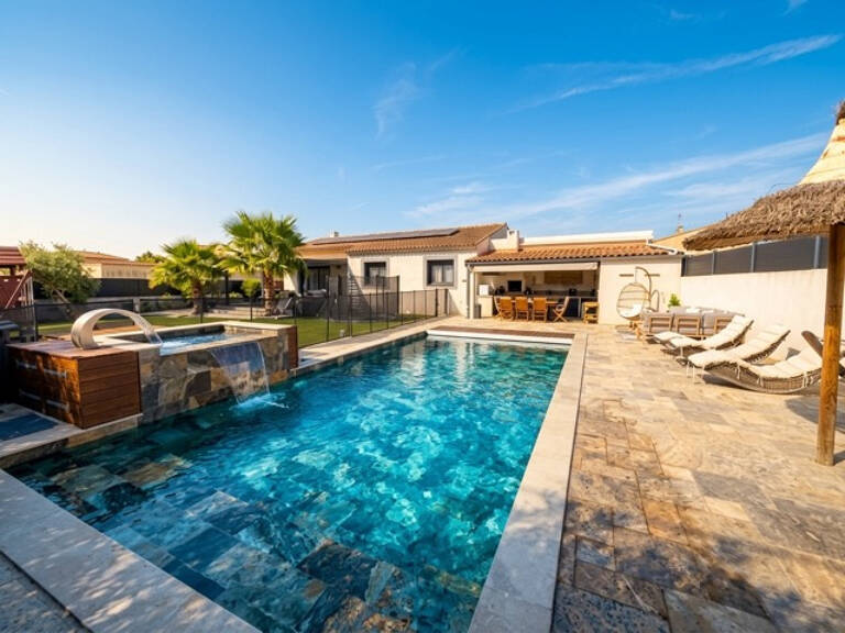 Marignane : location maison T6 meublée avec piscine, dépenda — photo 1